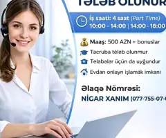 OPERATOR və menicer xanımlar tələb olunur